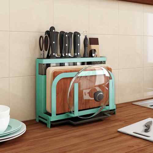 厨房刀架置二代台面架物刀板砧板菜板收纳架多功能厨房物用品刀具