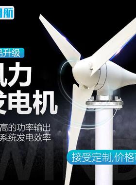 风力发电机家用20V2永300W3叶小车型载12V24V风光互补风能发电磁