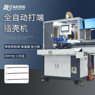 厂家直销打端穿胶壳机扭麻花穿胶壳机打端沾锡插壳机电子连接器