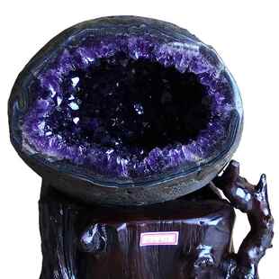 天然紫晶洞摆件BEV乌拉晶圭聚宝盆紫水洞摆件钱旺袋子原石财摆件