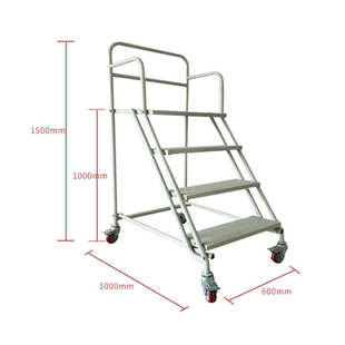 仓库理货登高梯子货梯超市2步3步梯堆高车装卸车移动登高带轮平台
