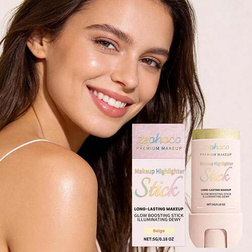 Zephoco Soft Glow Highlighter Stick (Beige) - Natural and Tr