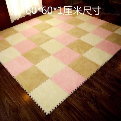 卧室铺垫宝宝爬行垫拼接地垫绒面泡沫的垫子拼图地毯60*60爬爬垫