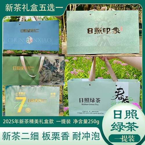 日照绿茶2025新茶礼盒装日照特产a级板栗香浓香型口粮茶250g一提