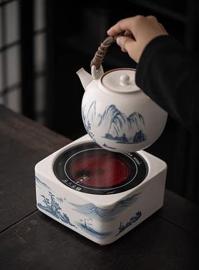 德泡化陶围瓷电陶提梁壶tssc0009炉侧把壶煮茶壶烧水壶茶器煮茶器