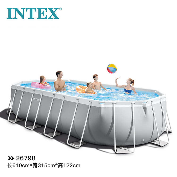 INTEX26798支架儿童游泳池成人家用户外小孩水上 椭圆形游泳池
