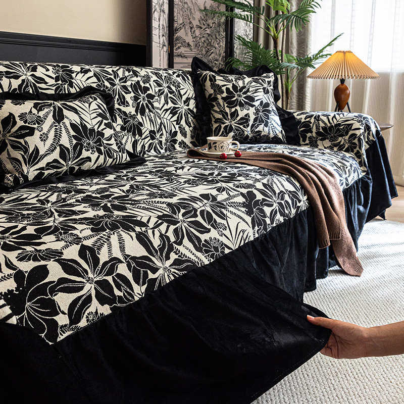 感沙发巾2024新款沙发套罩防猫抓花边沙发盖毯一片式防尘盖布,居家布艺,沙发套,淘宝优惠券,粉丝福利购,淘宝优惠卷