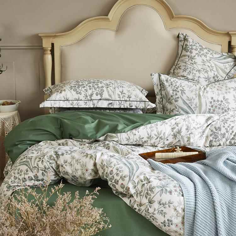 高档外贸精梳棉0支1季全棉四件套小清新碎花双人被套四款.84m床上