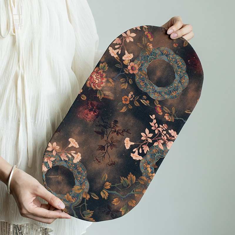 山鼎香云砂干泡茶席禅意布艺壶垫杯垫双面复古桌布家用餐垫茶配件