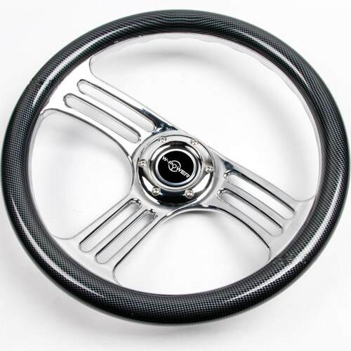 厂家直销14寸黑色汽车方向盘汽车三幅支架通用steering wheel