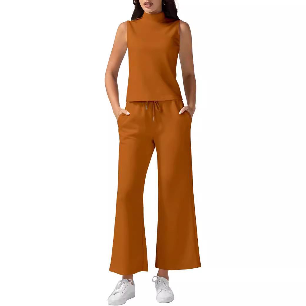 autumn women pants black drawstring elastic waist casual
