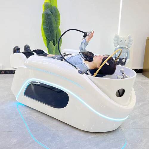 全专自动智能盆电动按摩洗头床理发店发按廊用陶瓷冲BOJUE66水摩