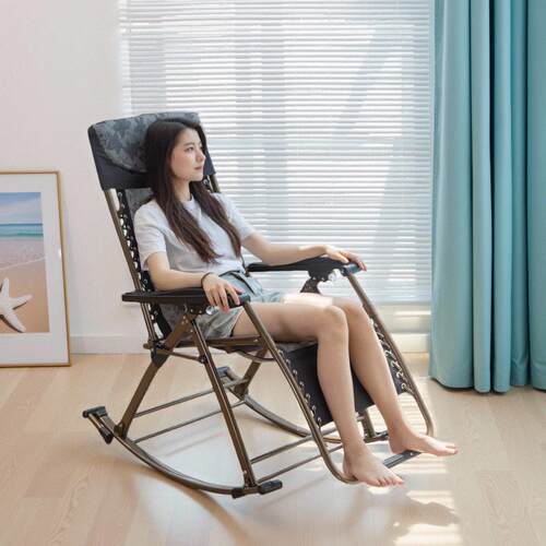 摇椅躺椅大人摇摇椅小户型阳台家用摇椅客厅懒人折叠休闲 老人椅