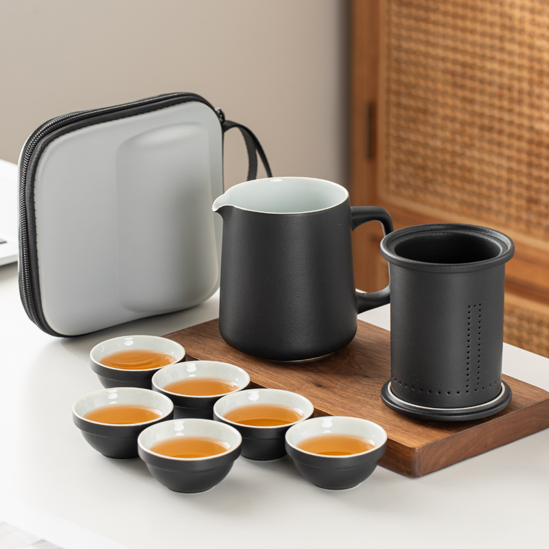 便携式旅行茶具小套装简易户外泡茶壶茶杯简约露营快客杯2025新款
