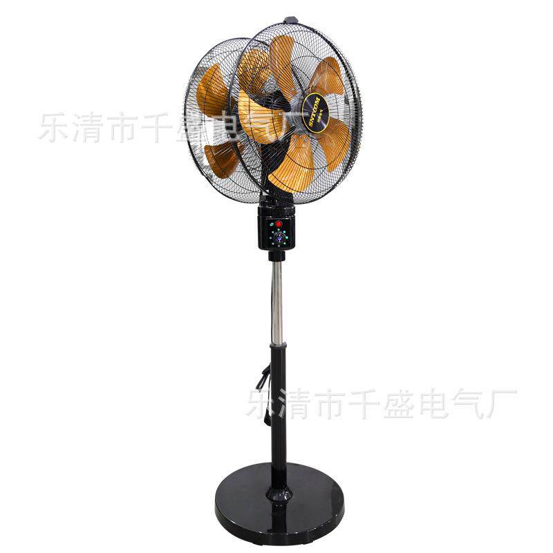 双头落地摇头电风扇工厂厂房360度工业三档可调高度旋转风扇