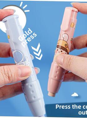press eraser pupil stationary cute replaceable erasers pen