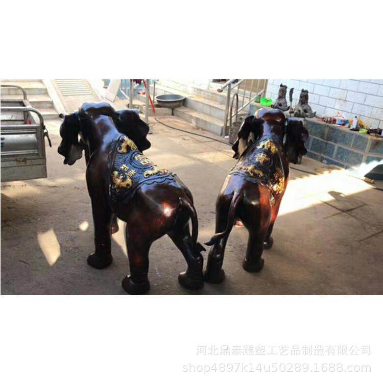 厂家直销纯铜大象 铜象摆件 家居客厅办公室铜大象精美工艺品摆件