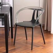 欧现代创ZJM 3意简约用靠背餐椅亚克力设计感网红休家闲透椅北