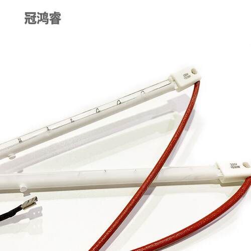 IR灯半涂白卤素加热灯管 1500W短波红外线灯430MM吹瓶机加热灯管