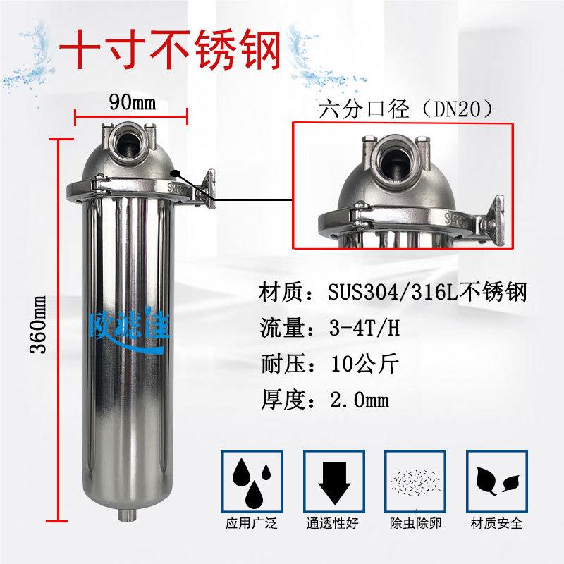 304/316L 10寸锈钢过滤滤器芯20寸管道式过4不分6分1寸15.寸2寸口