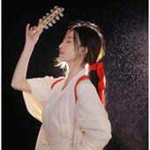 神明少女铃铛原木棒铃手摇铃汉服古风摄影写真拍照道具儿童乐器