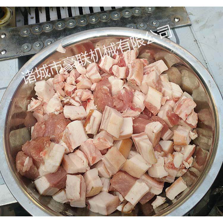 肉制品厂冻肉切块机 鲜肉鸡鸭鹅肉切块机 鲜冻鸡背切肉块机