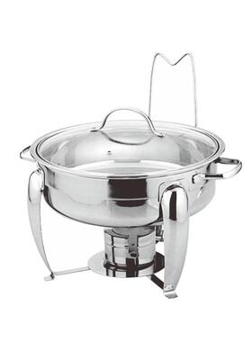 自助餐炉不直锈钢餐温保炉圆形虎脚ONZ圆脚脚炉带盖镀金早餐布菲