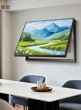 绿水青山电箱装饰画饭厅电表箱配电箱遮挡画家用多媒体盒遮丑挂画