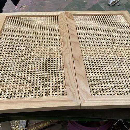 F766HS99cs天然仿藤编料装饰断编屏风柜材门织藤椅家具八角藤眼笪