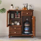 实木茶吧机家用饮水机全自动高端中式 客厅置物柜一体柜子 2025新款