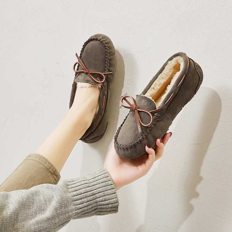 可水洗不掉色加绒豆豆鞋女秋冬大码百搭休闲平底鞋防滑棉鞋女学生,女鞋,棉鞋,淘宝优惠券,粉丝福利购,淘宝优惠卷