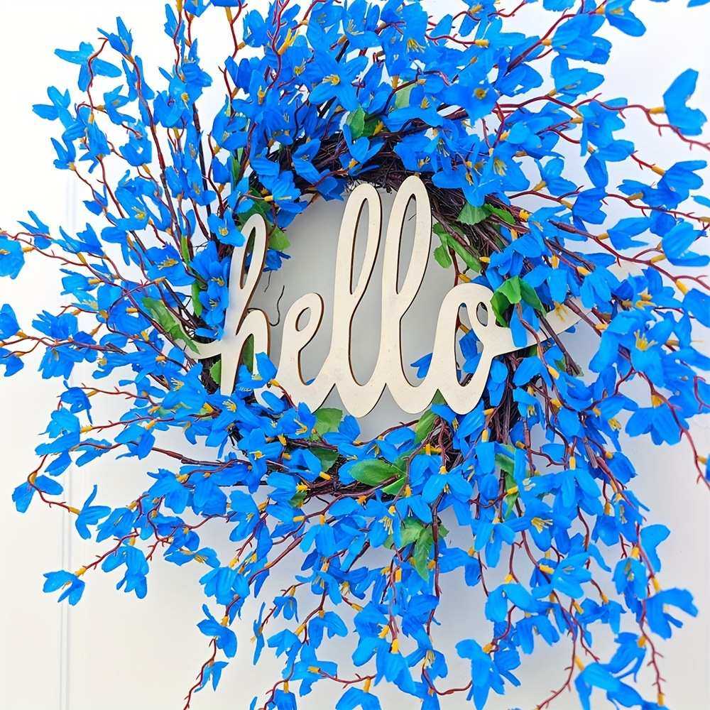 2025春季花环新品Hello字母牌装饰春天花环欧美室内挂饰,鲜花速递/花卉仿真/绿植园艺,仿真绿植,淘宝优惠券,粉丝福利购,淘宝优惠卷