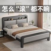 不锈钢加粗卧室铁艺床加厚架用铁架床单人床加固双人床出租房家用