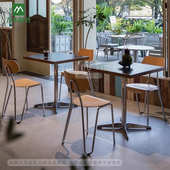 工业风主题餐厅轻食店靠背椅简餐奶茶店甜品烘培店咖啡店桌椅组合