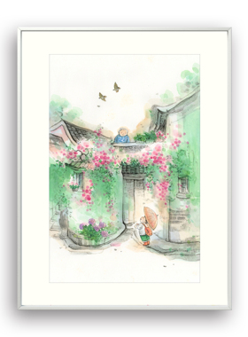 肚子杜杜正版限量版画【立夏】客厅餐厅儿童房田园治愈装饰画