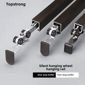 顶固移门吊轮静音双边缓冲推拉门滑轮重型玻璃门吊滑轮吊轨滑轨道