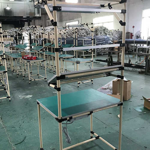 东莞厂家直销精益管工作台线棒流水线工作台物流电商打包台操作台