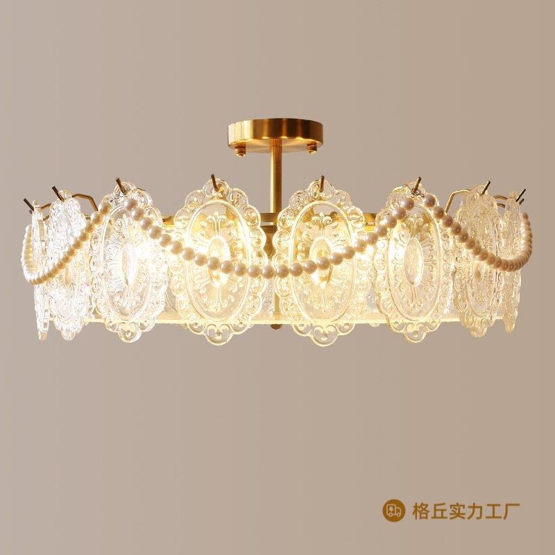 法式吸顶吊灯后现代轻奢奶油风灯具豪华大气客厅餐厅全光谱护灯具