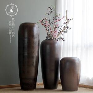 欧式复古创意陶艺陶瓷器落地大花瓶客厅家居软装饰品酒店摆件插花