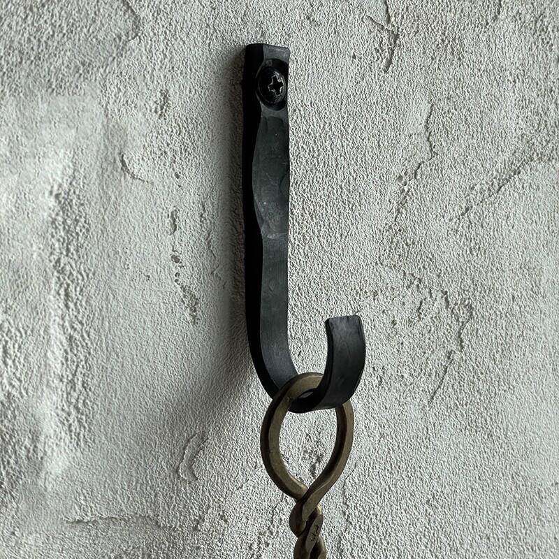 东际手作铁艺挂钩手工锻造铁打出钩子墙装收纳钩空间装饰钩