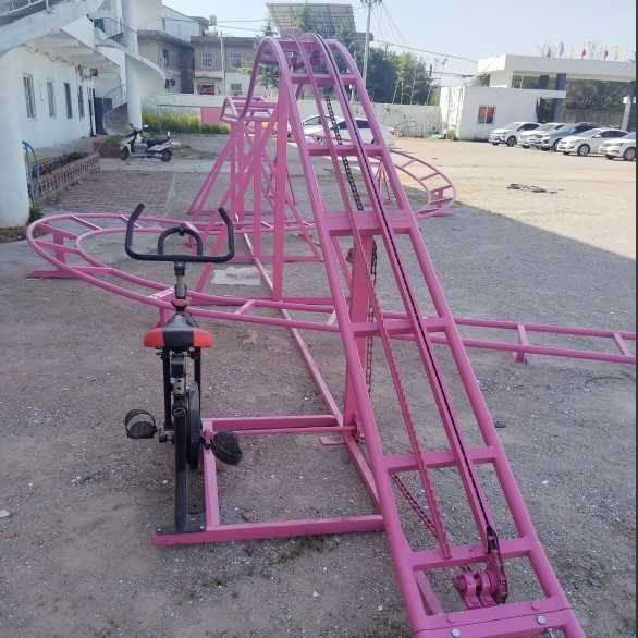 景区户外网红无动力亲子轨道人力脚踏车游乐设备厂家坑爹过山车