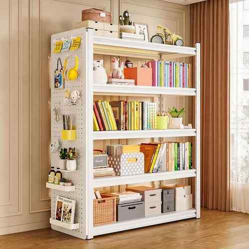 家用置物架钢制书架围栏钢结构角架客厅转角落地多层储物架收纳架