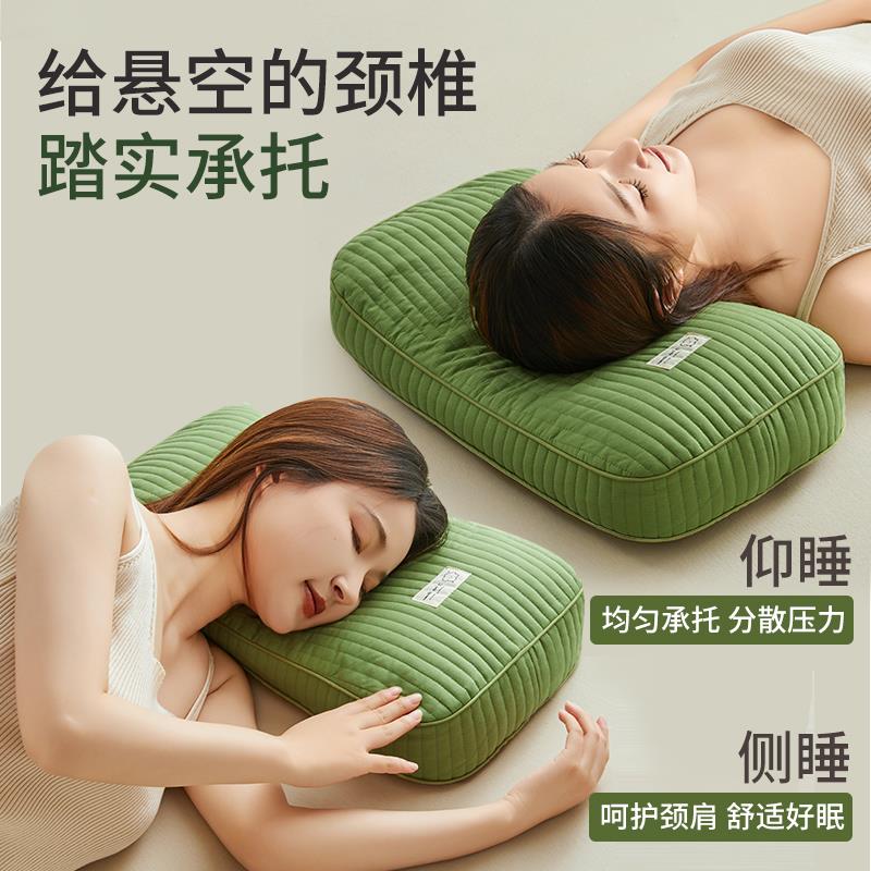全荞麦皮壳枕头护颈椎助睡眠成人男决明子枕芯硬小整头午睡办公室
