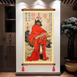 钟馗护子图天师钟 钟馗伏魔图玄关装饰画 画钟 钟魁画 画像客厅镇