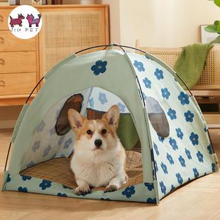 通用狗屋可拆洗中小型犬柯基狗帐篷夏天凉窝狗别墅房子型 狗窝四季