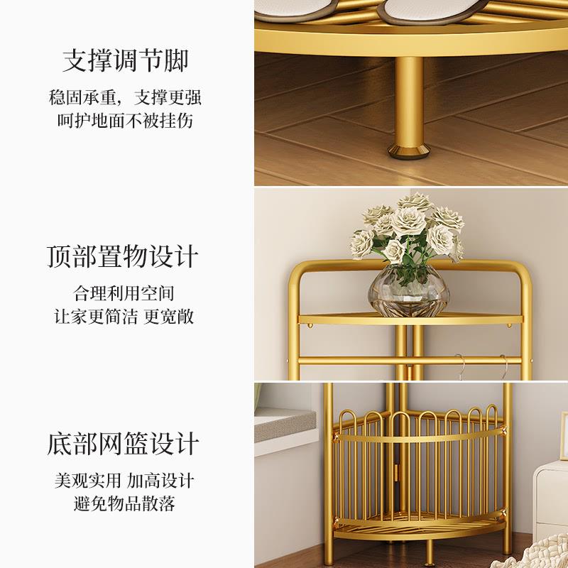 衣帽架服卧室墙角落地架挂衣转角简易晾衣架房间挂衣室内架子家用