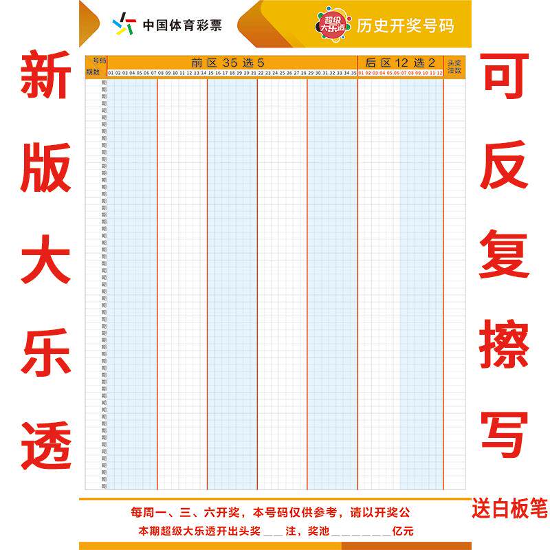 新版大乐透双色球走势图表格3D排三排五福彩体彩彩票店广告海报
