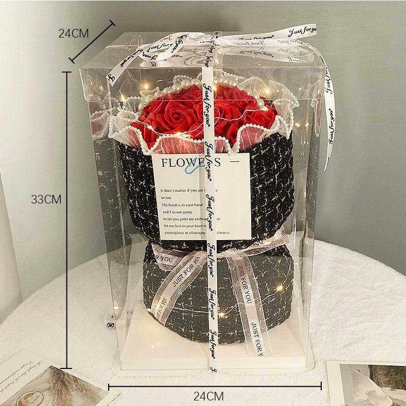 新款直销情人节礼物母亲节生日花束教师节妇女节香皂花玫瑰仿真花