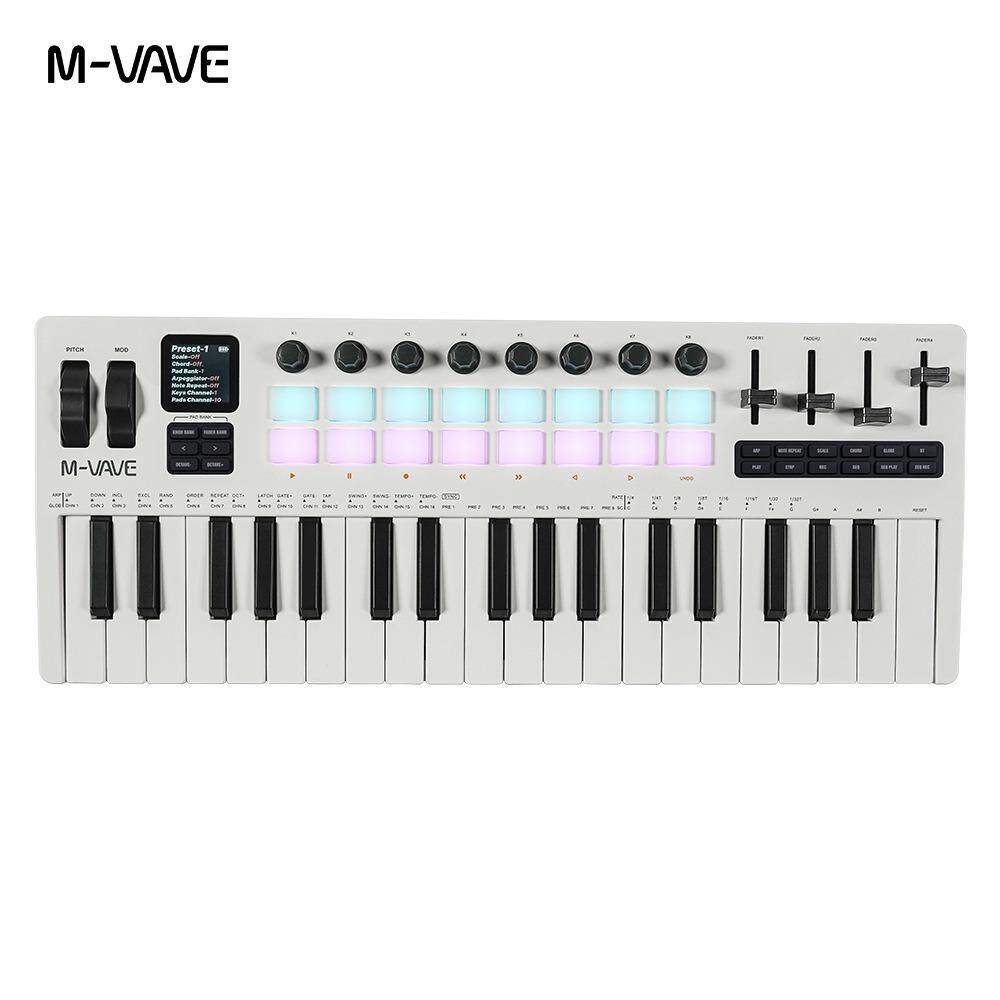 外贸新款热销 37键MIDI键盘合成器移动便携制作电音编曲可充电图片