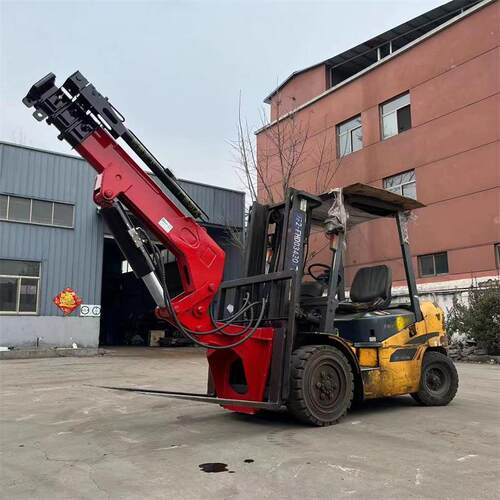 多功能车载式叉车折臂吊港口屋顶高空作业工业吊装叉车折臂吊